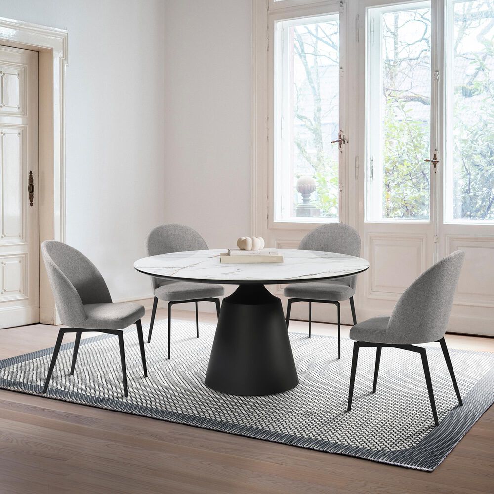 Blue River Knox Dining Table in Black and White - Table Only, , large