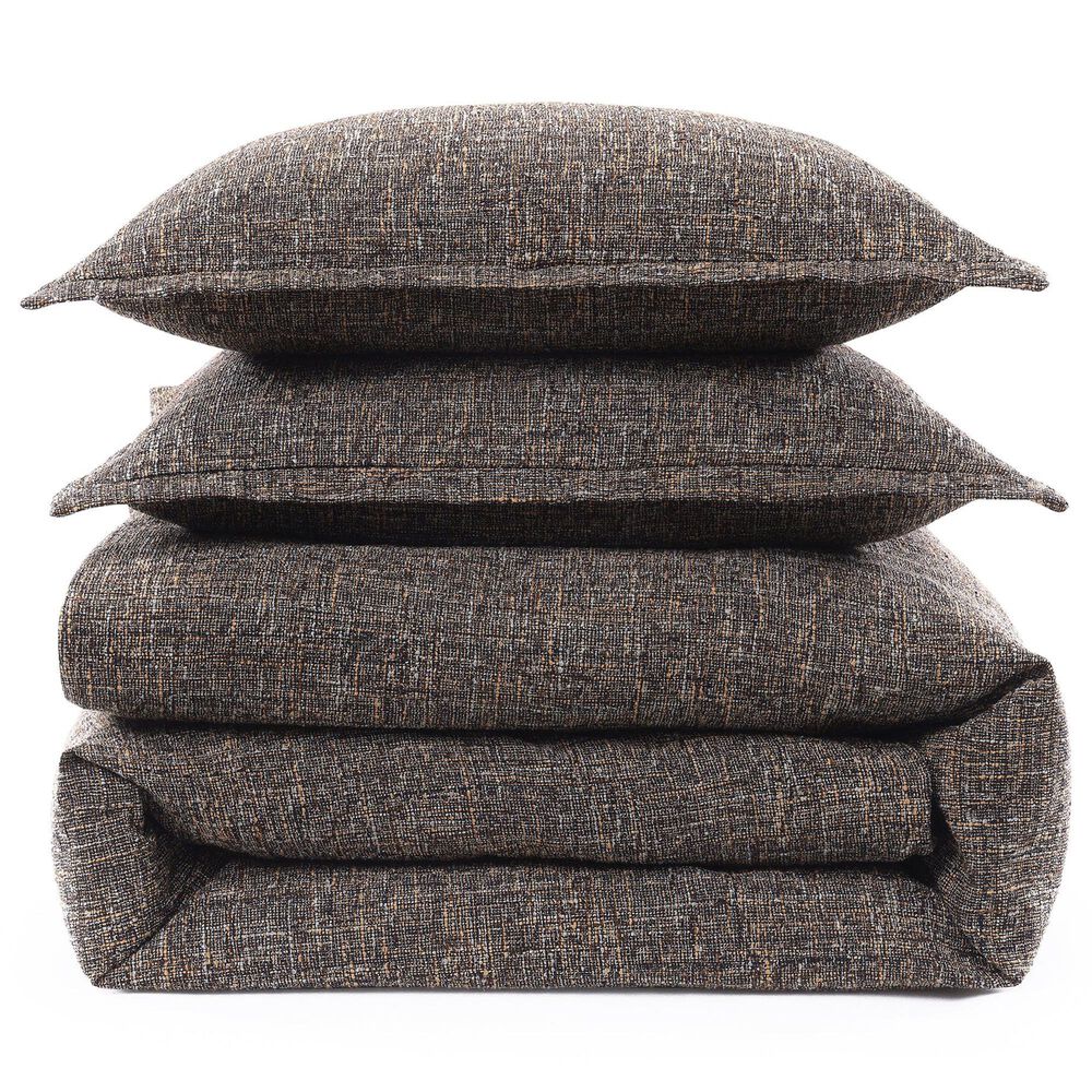 HiEnd Accents Tweed 3-Piece Super King Comforter Set in Brown, , large