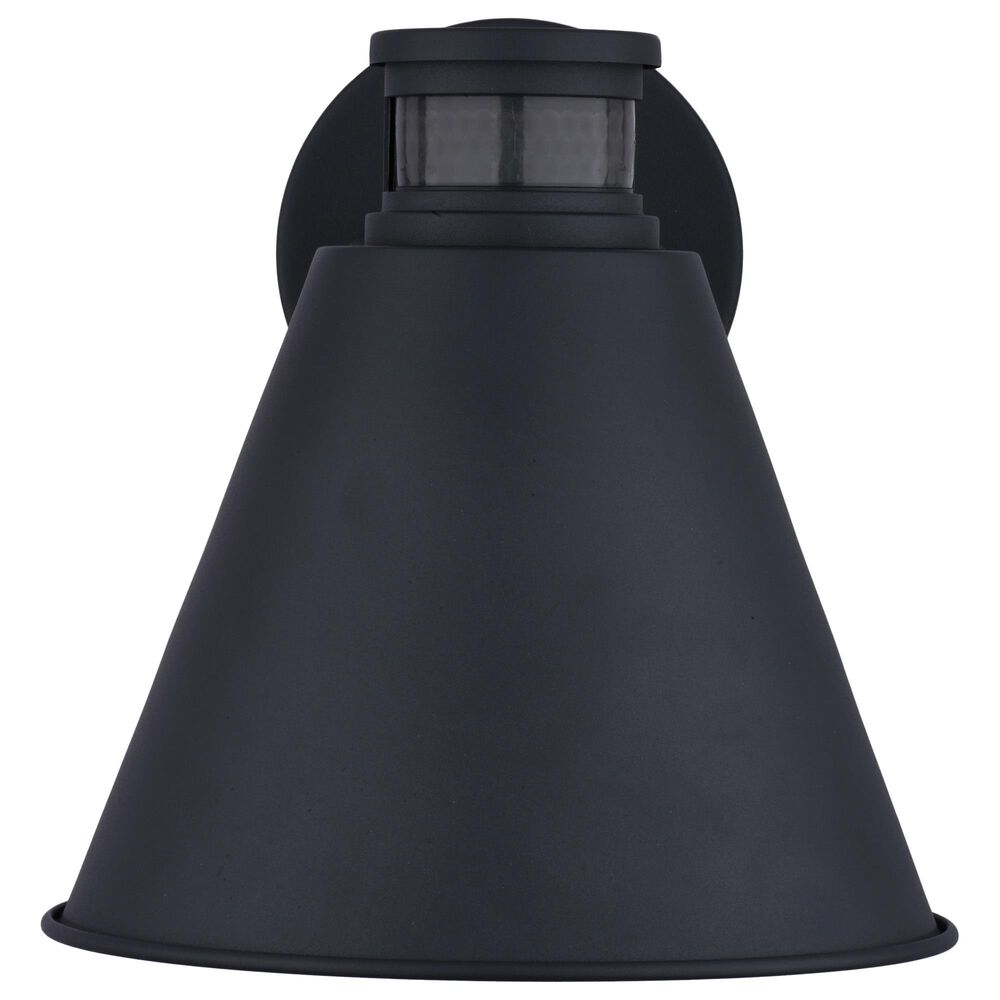 Vaxcel Smith 1-Light Outdoor Motion Sensor Wall Sconce in Textured Black, , large