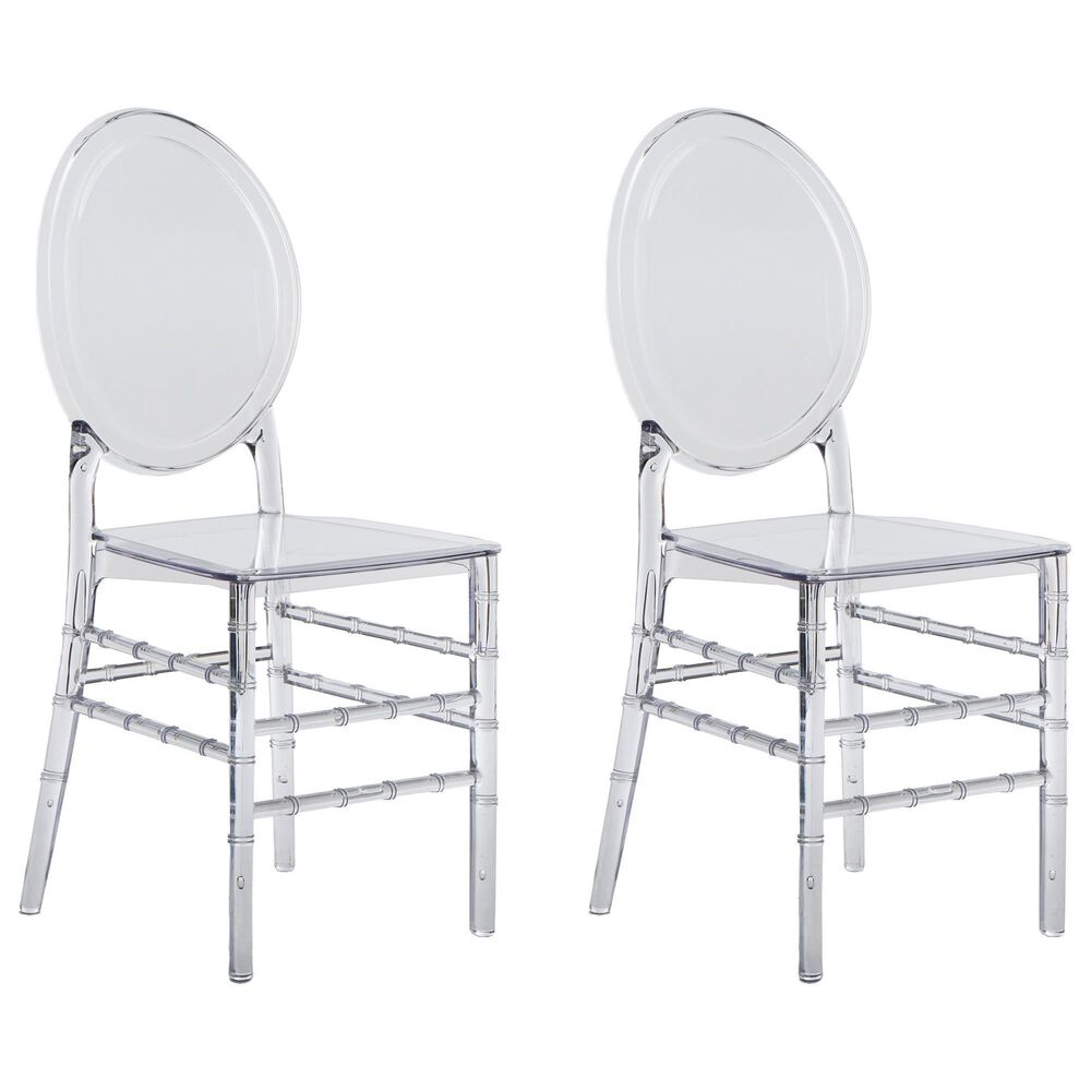 Rta Products Llc Ghost Stackable Side Chair in Clear (Set of 2), , large