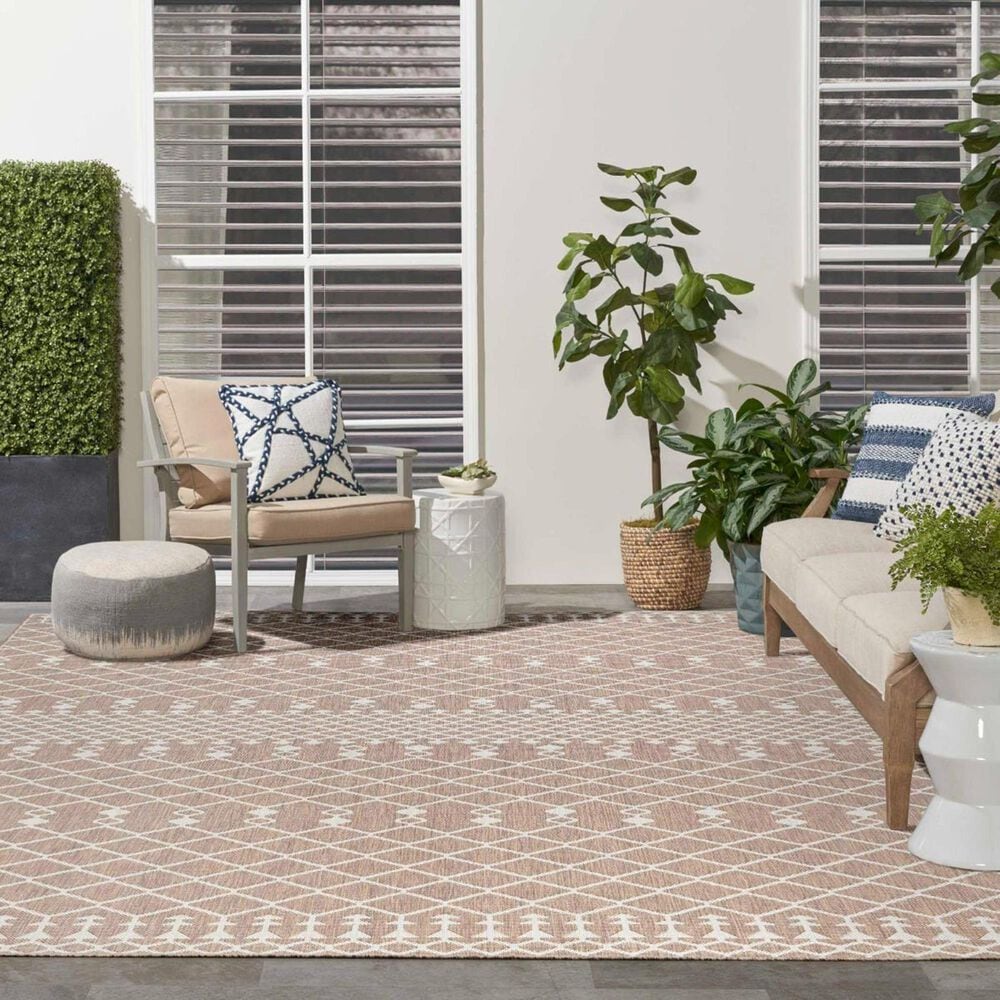 Nourison Positano Southwestern Beige 8&#39; x 10&#39; Indoor/Outdoor Area Rug, , large