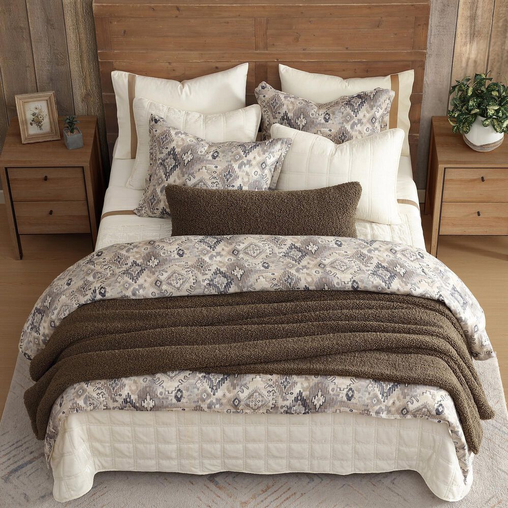 HiEnd Accents Velazquez 3-Piece King/California King Duvet Cover Set in Taupe, Tan and Gray, , large