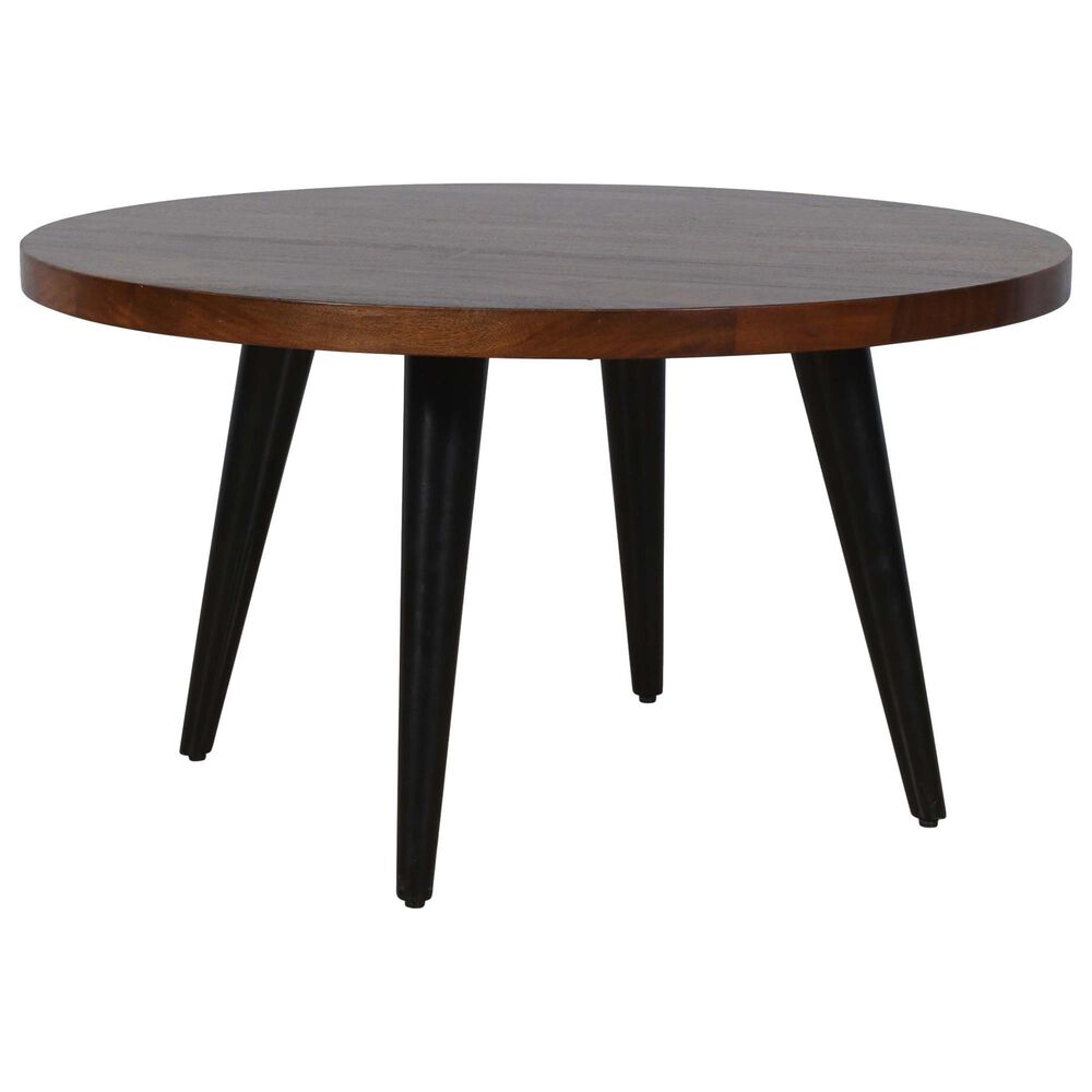 Waltham Prelude Round Cocktail Table in Walnut, , large