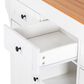 HOMLUX 86" Kitchen Island with Extendable Dining Table in White, , large