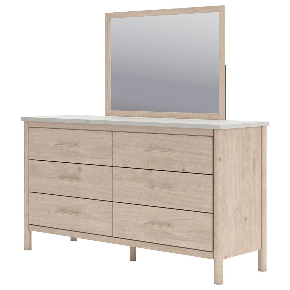 Ashley Cadmori Dresser and Mirror in Brown and White, , large