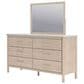 Ashley Cadmori Dresser and Mirror in Brown and White, , large