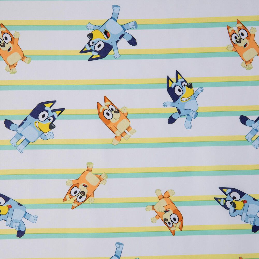 Nojo Baby and Kids Bluey 4-Piece Toddler Bed Set in Blue, Aqua, Yellow and Peach, , large