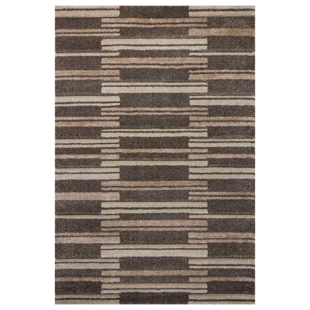 Loloi Silas 5"3" x 7"8" Mocha and Champagne Area Rug, , large