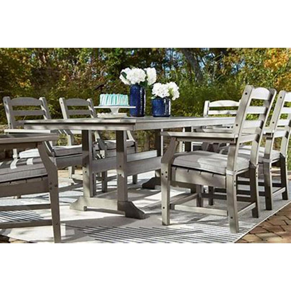 Ashley Visola 7-Piece Patio Dining Set in Gray, , large
