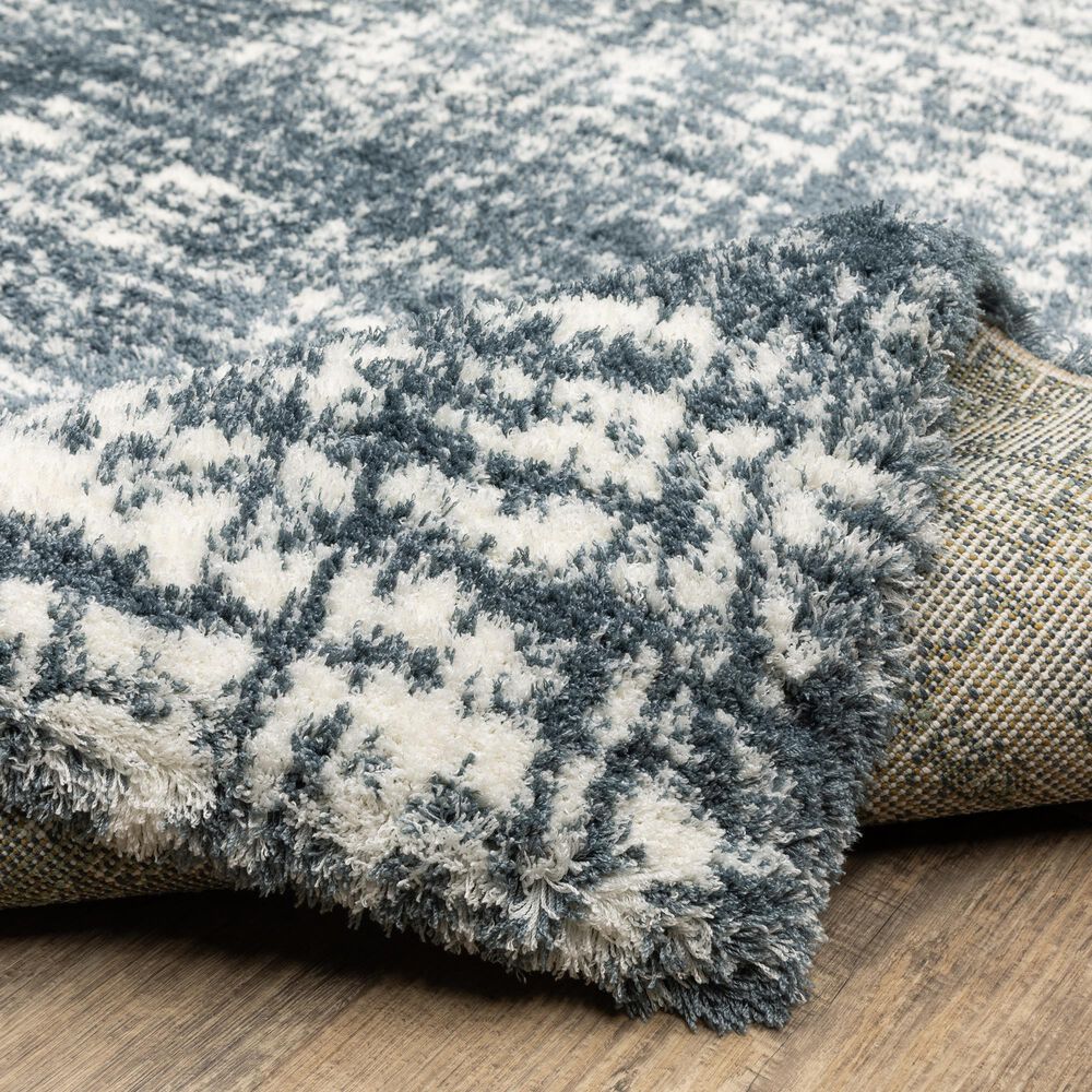 Oriental Weavers Galileo GAL08 Blue and Ivory 2&#39; x 3&#39; Area Rug, , large