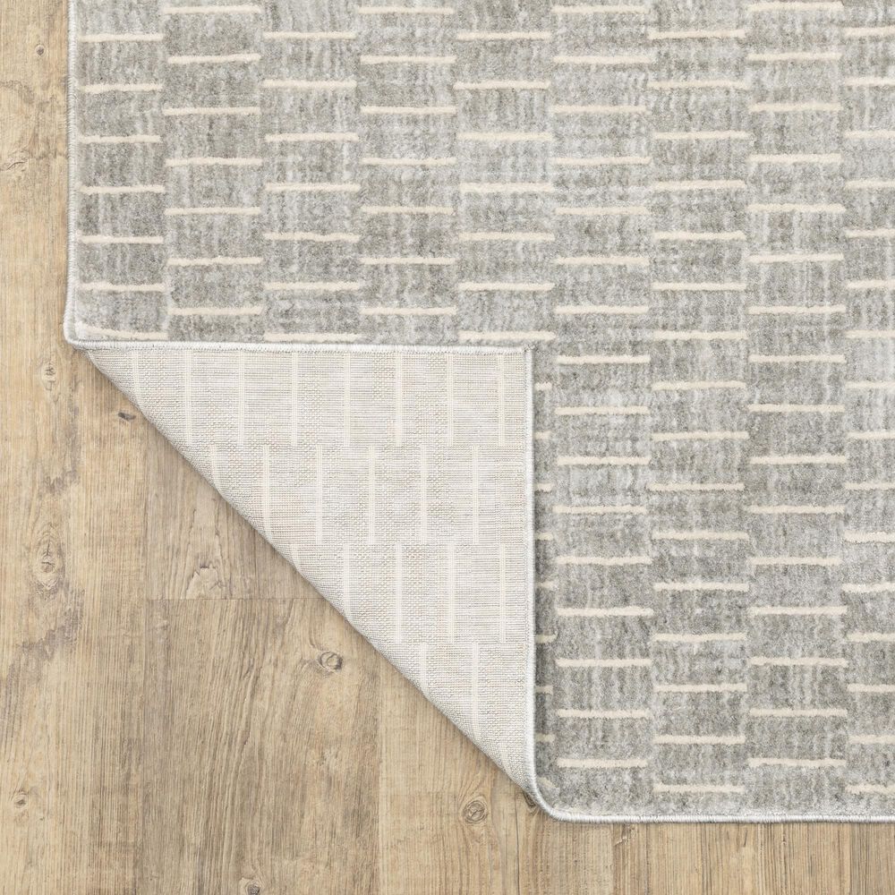 Oriental Weavers Oliver OLV01 Grey and Beige 7'10" x 10'10" Area Rug, , large