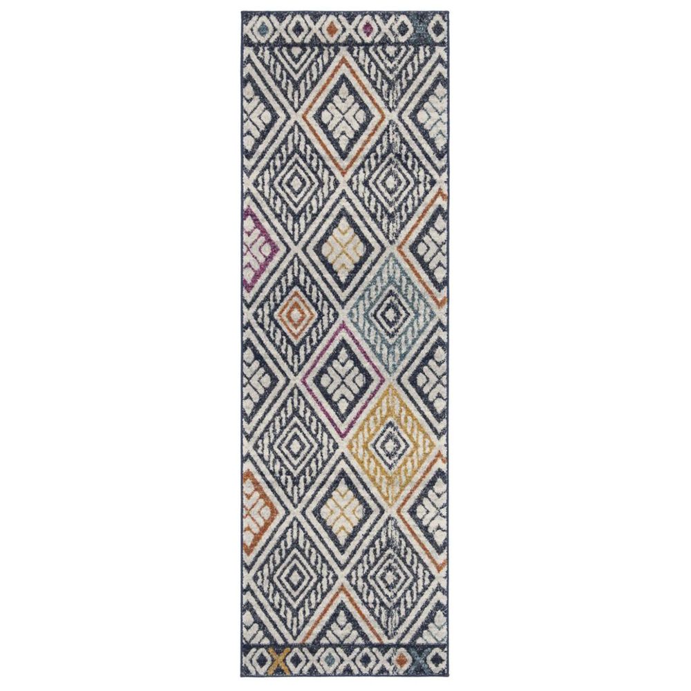 Safavieh Evoke EVK286N 2"2" x 7" Navy and Ivory Runner, , large