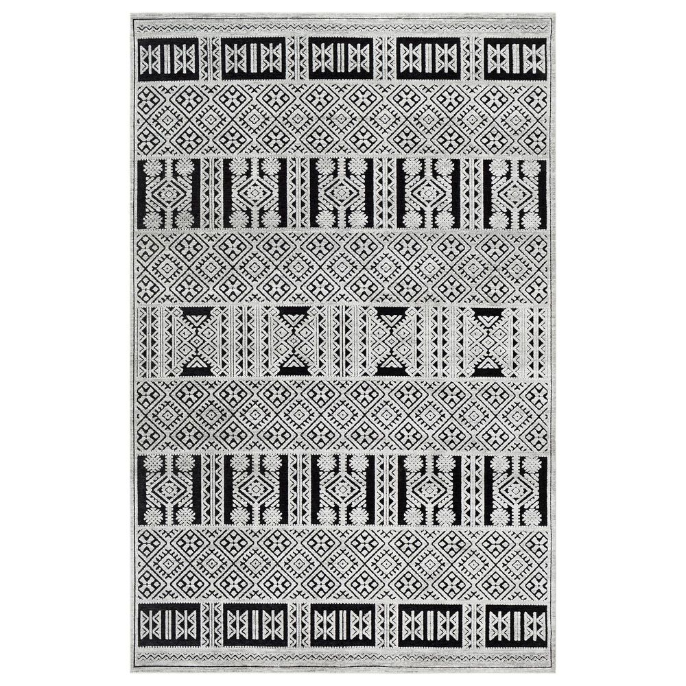 Surya Dantel DTL-2304 7"9" x 10"3" Taupe, Silver Gray and Black Area Rug, , large
