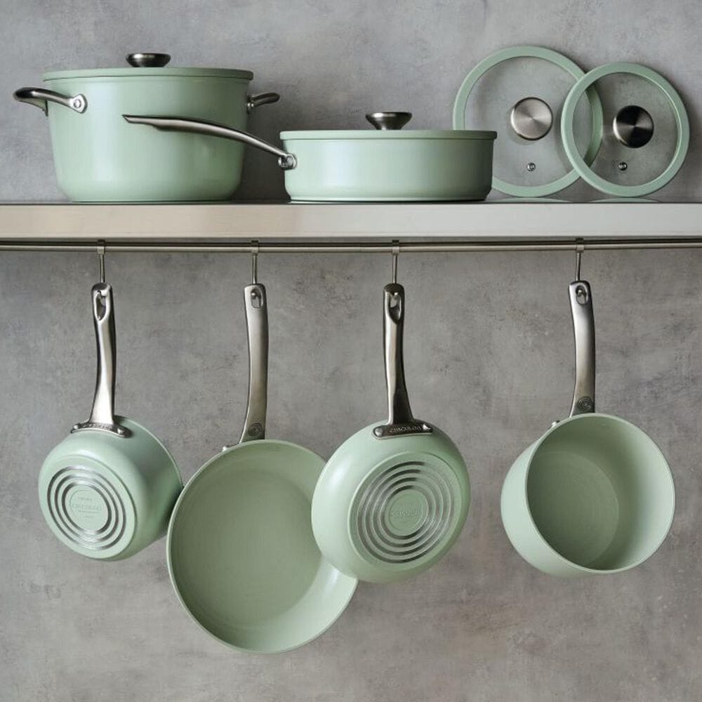 Circulon 10-Piece Ceramic Nonstick Cookware Set in Sage, , large