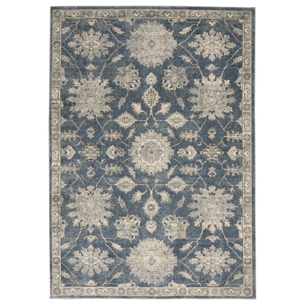 Nourison Quarry Oriental 5"3" x 7"3" Blue and Beige Area Rug, , large