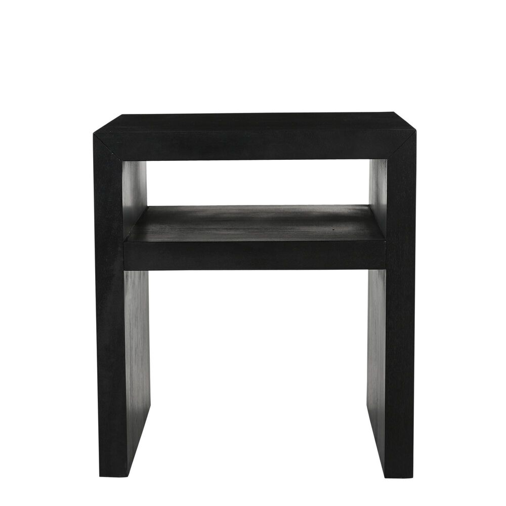 Jofran Dev 1-Shelf End Table in Black, , large