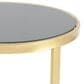 Maple and Jade 3-Piece Round Nesting Accent End Table Set in Gold and Black, , large