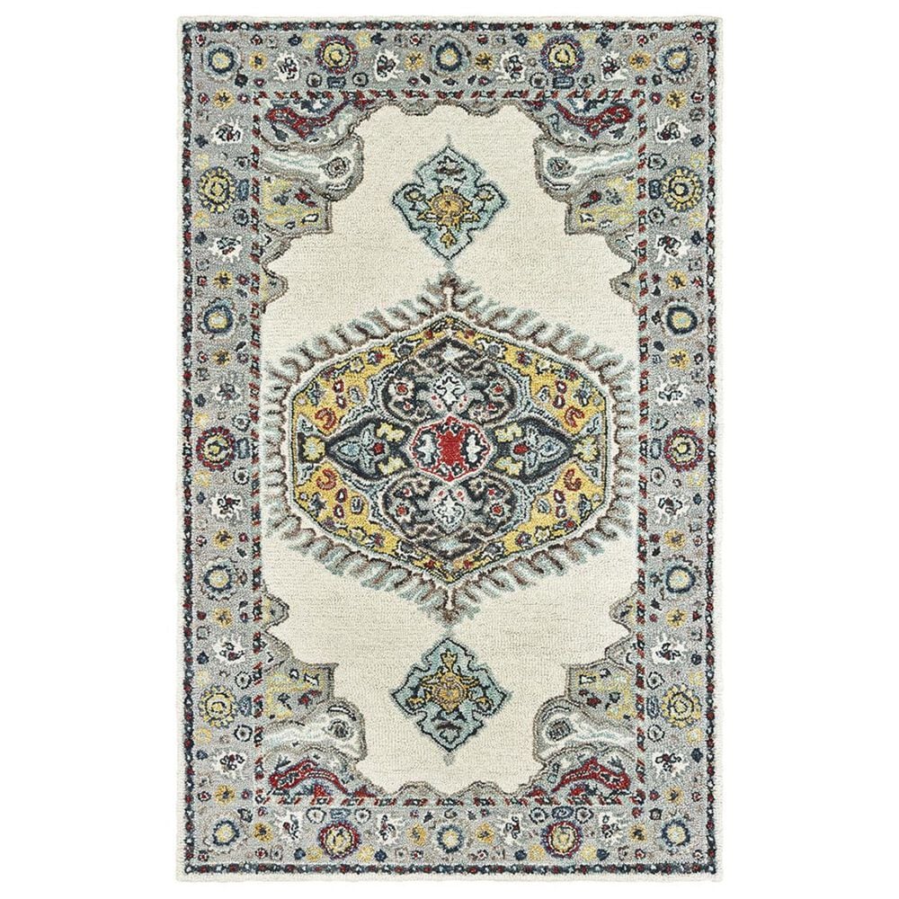 Oriental Weavers Zahra 75505 3"6" x 5"6" Ivory and Grey Area Rug, , large