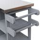 Hearth and Haven Outdoor Kitchen Island Cart with Stainless Steel Top and Lockable Wheels in Gray, , large