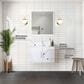 Lexora Home Geneva 30" Single Bathroom Vanity in Glossy White with 2 cm White Quartz Top and Rectangular Sink, , large