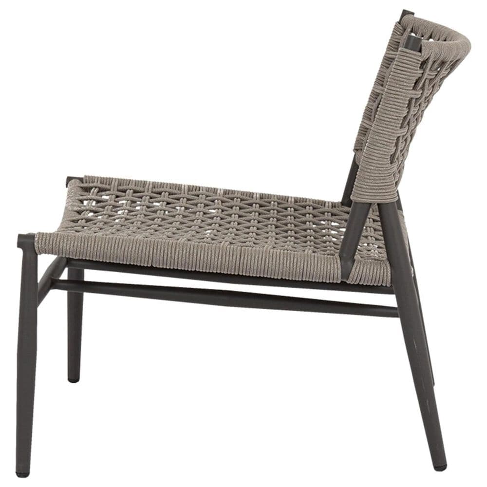Sunset West Grigio Patio Accent Chair in Graphite and Stone Grey, , large