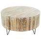Maple and Jade Coffee Table with Metal Hairpin Legs in Brown, Whitewashed, Blue and Black, , large