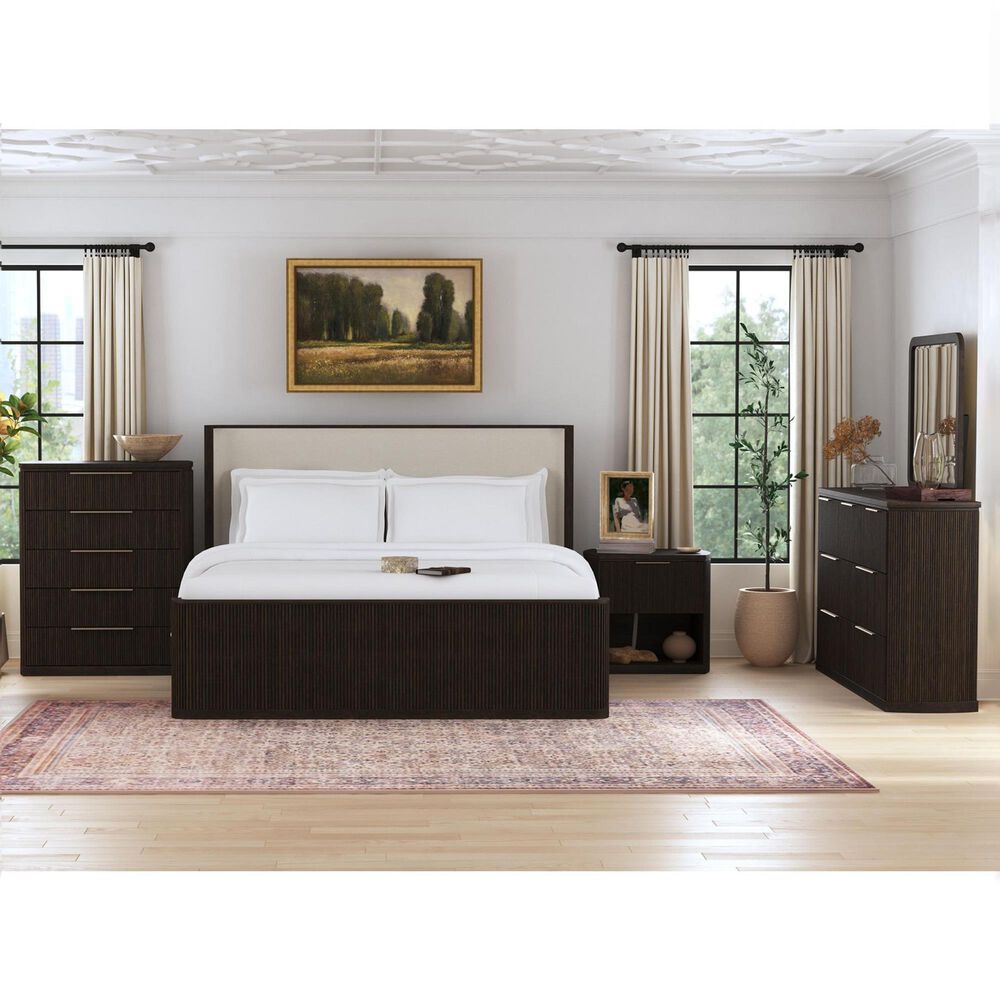 Mayberry Hill Sylvie 5-Piece King Bedroom Set in Dark Brown, , large