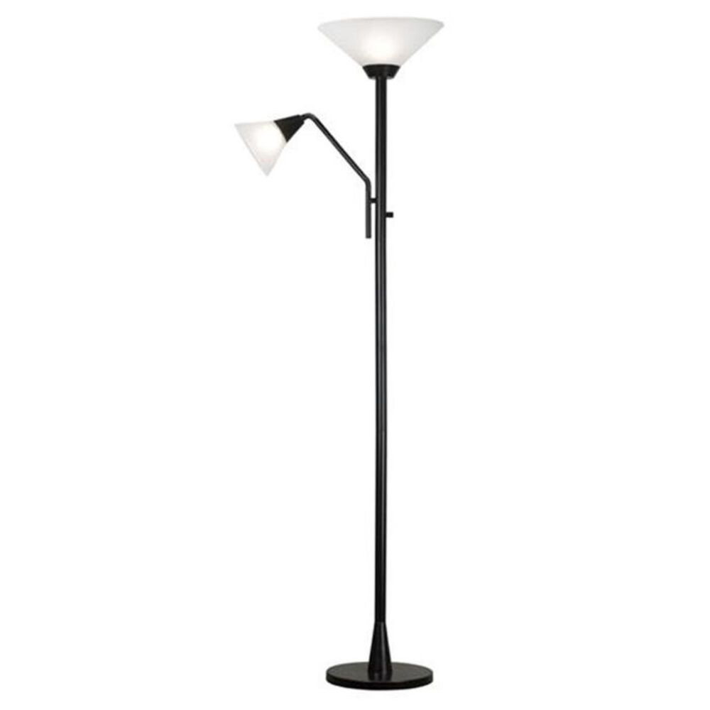 Living Essentials Rush Torchiere Floor Lamp in Oil Rubbed Bronze, , large