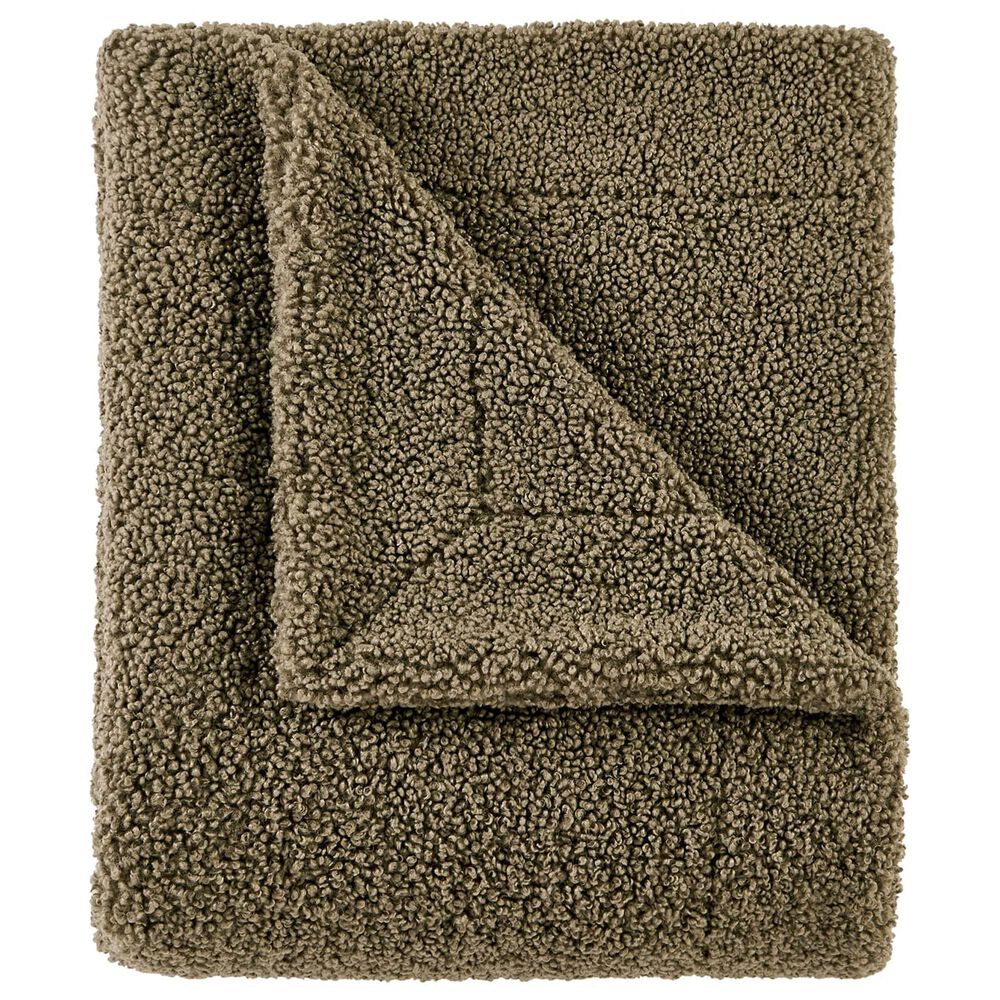 HiEnd Accents Teddy 60" x 90" Throw Blanket in Dark Oak, , large