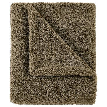 HiEnd Accents Teddy 60" x 90" Throw Blanket in Dark Oak, , large