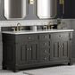 James Martin Vanities Brookfield 72" Double Bathroom Vanity in Black Onyx with 3cm White Zeus Quartz Top and Rectangular Sinks, , large