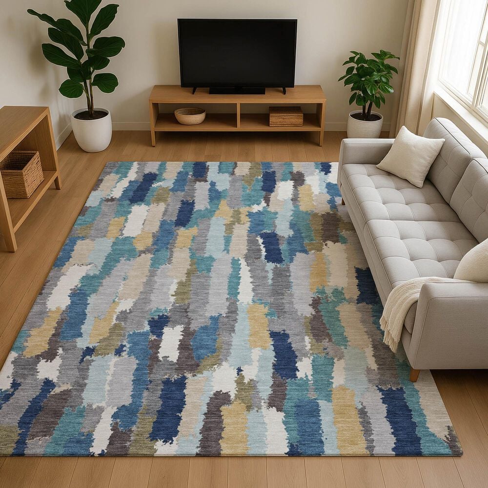 Dalyn Rug Company Kenner KN6 Teal 8' x 10' Area Rug, , large