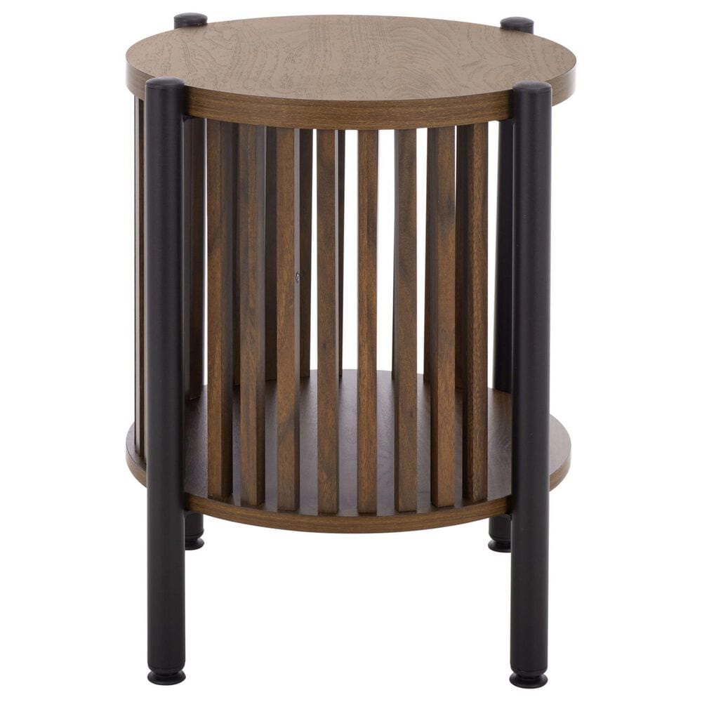 Safavieh Marami End Table in Walnut and Black, , large