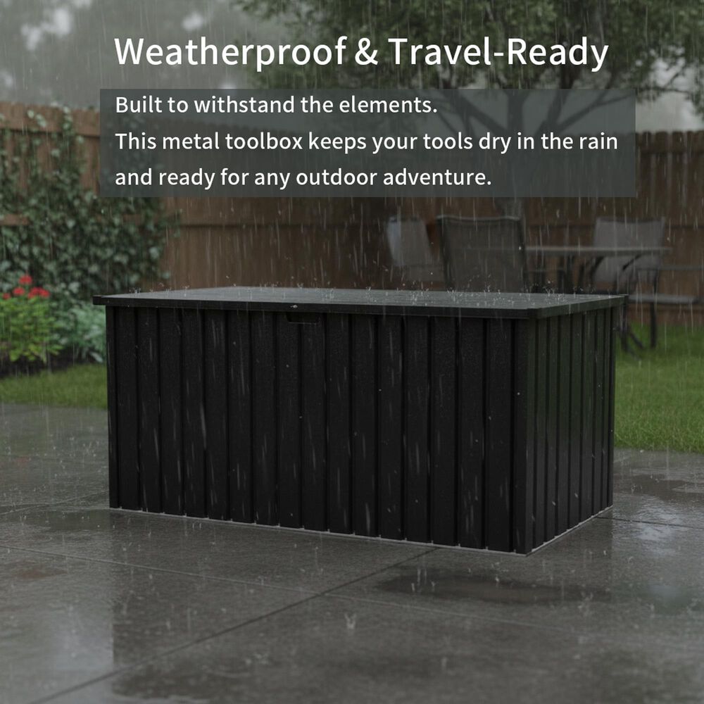 HOMLUX Outdoor Medium Storage Box in Black, , large
