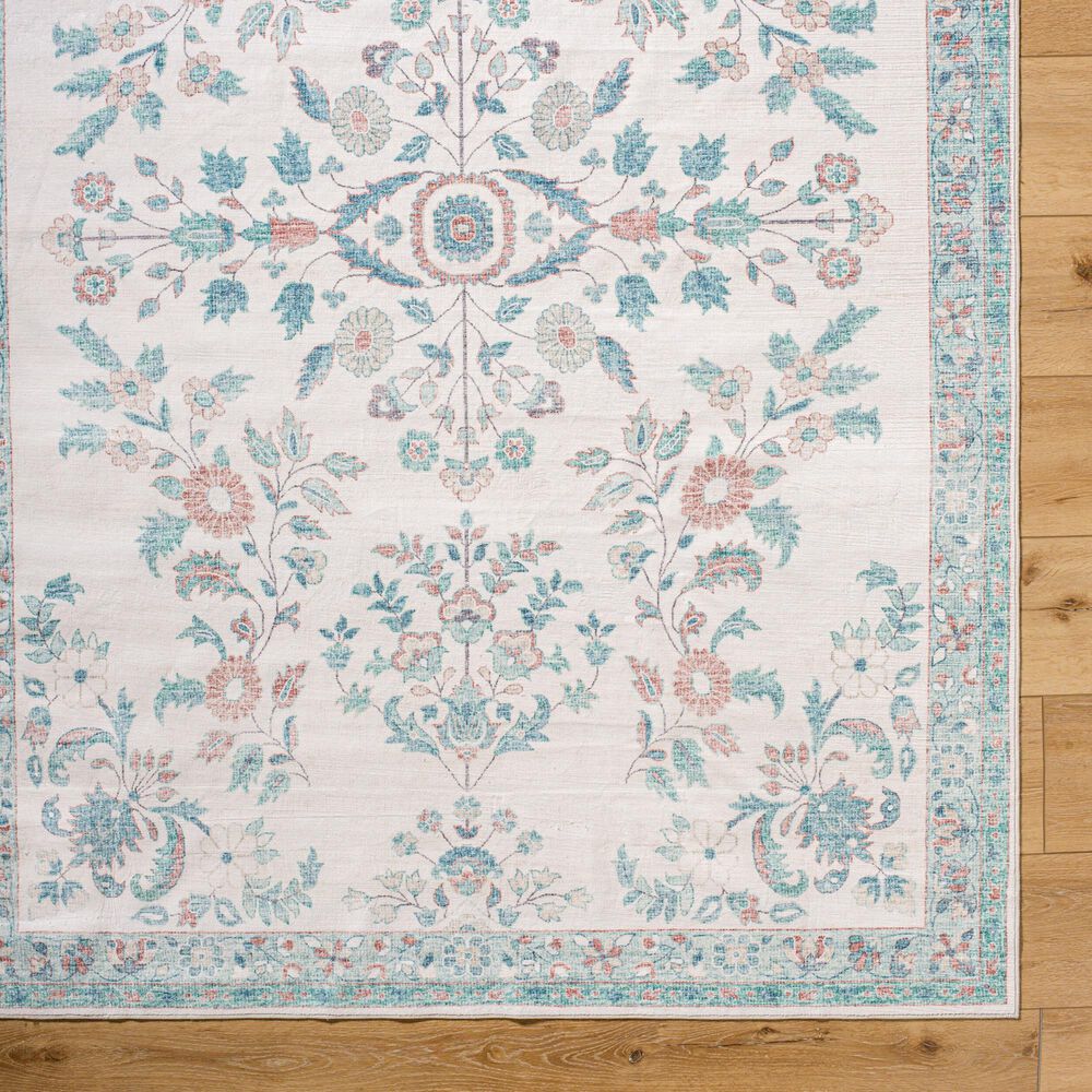 37B Lavable Blue 7&#39;6&quot; x 9&#39;5&quot; Area Rug, , large