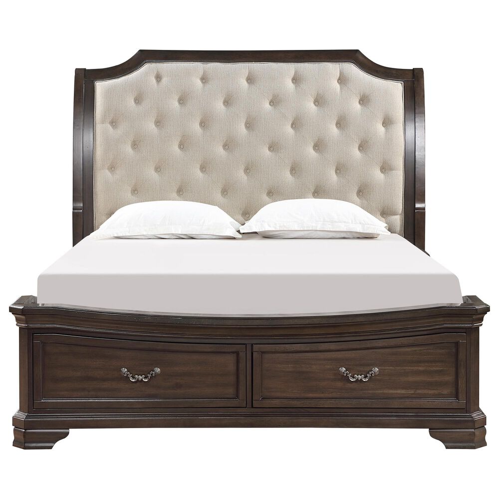 New Heritage Design Lyndhurst 5-Piece Queen Bedroom Set in Walnut Brown, , large