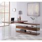 Monroe L-Desk in Walnut and Glass, , large