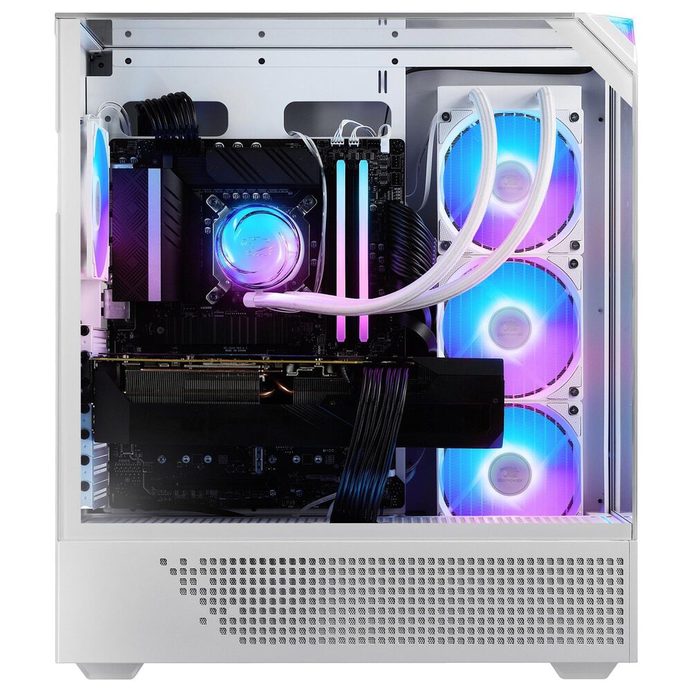 iBUYPOWER Element Gaming Desktop PC | AMD Ryzen 7 9850X3D - 32GB RAM - AMD Radeon RX 9070XT Graphics - 2TB SSD in White, , large