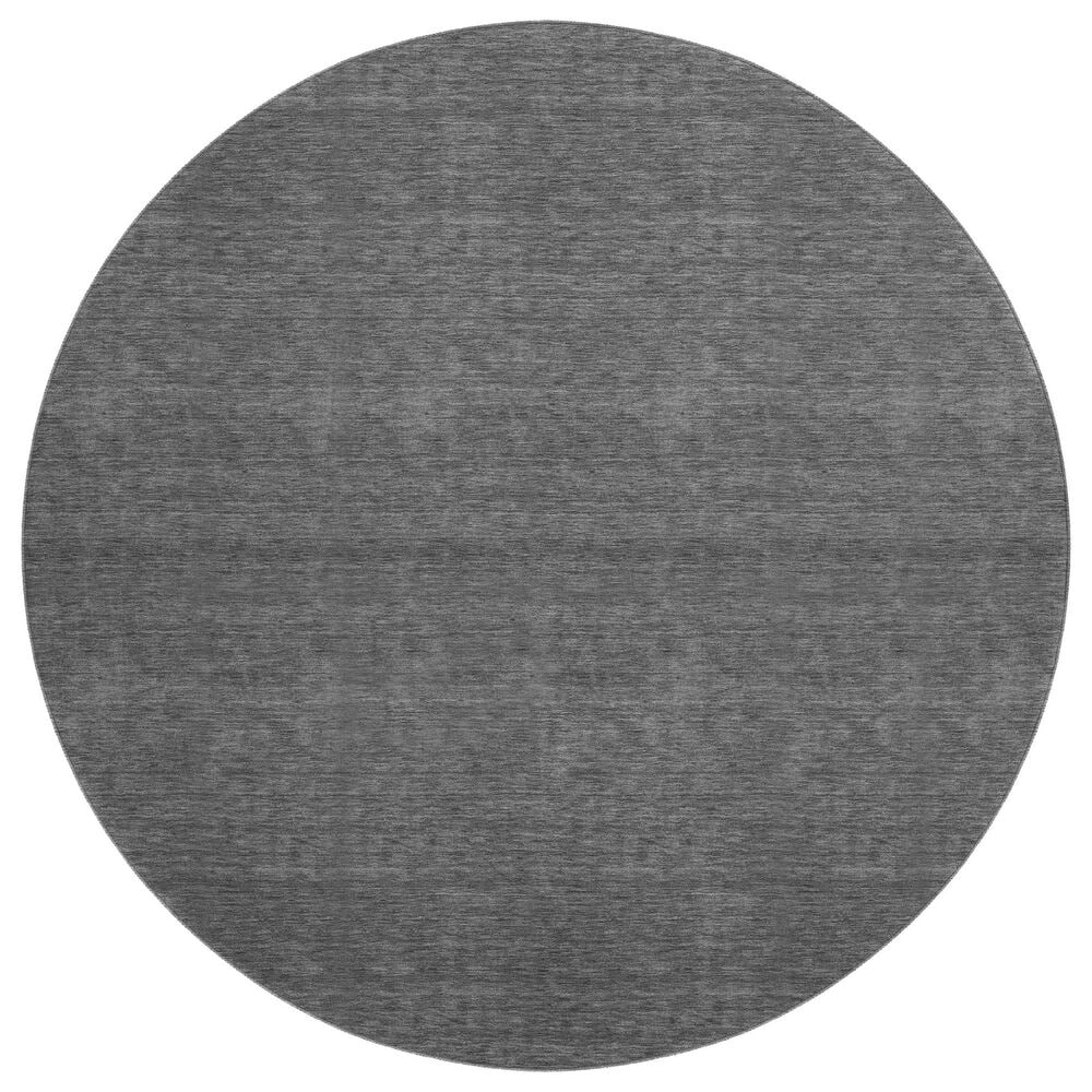 Dalyn Rug Company Soft Essentials Solid Graphite 8" Round Area Rug, , large