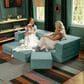 Jaxx Zipline 3-Piece Stationary Convertible Sleeper Sofa in Caribbean Velvet, , large