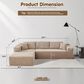 HOMLUX 104" Cloud Sectional Couch Upholstered Modular Sofa with Left L-Shape Chaise, Corduroy Fabric in Camel, , large