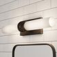 Hunter Lenlock 22" 2-Light Vanity with Cased White Shade in Noble Bronze, , large