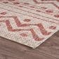 L&R Resources Sun Shower 5" x 8" Beige and Red Indoor/Outdoor Area Rug, , large