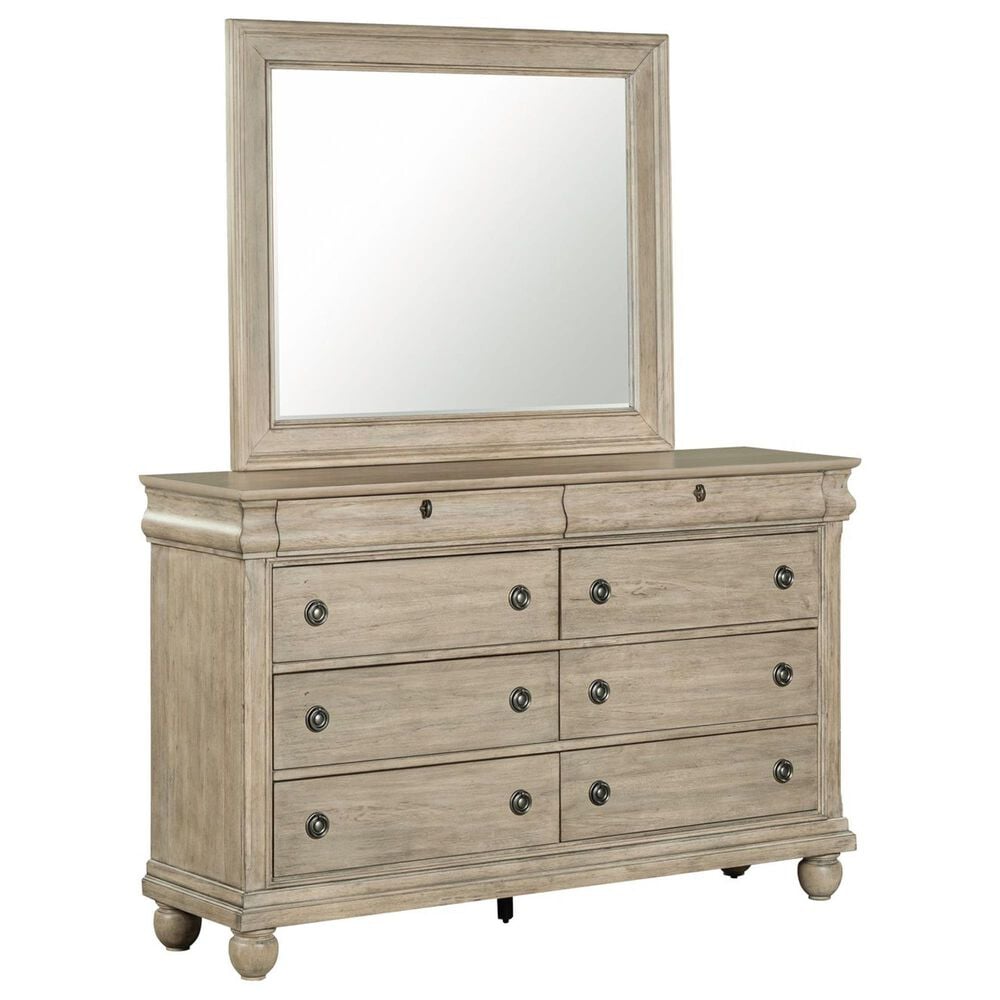 Belle Furnishings Rustic Traditions 8-Drawer Dresser with Mirror in Saddle Tan, , large