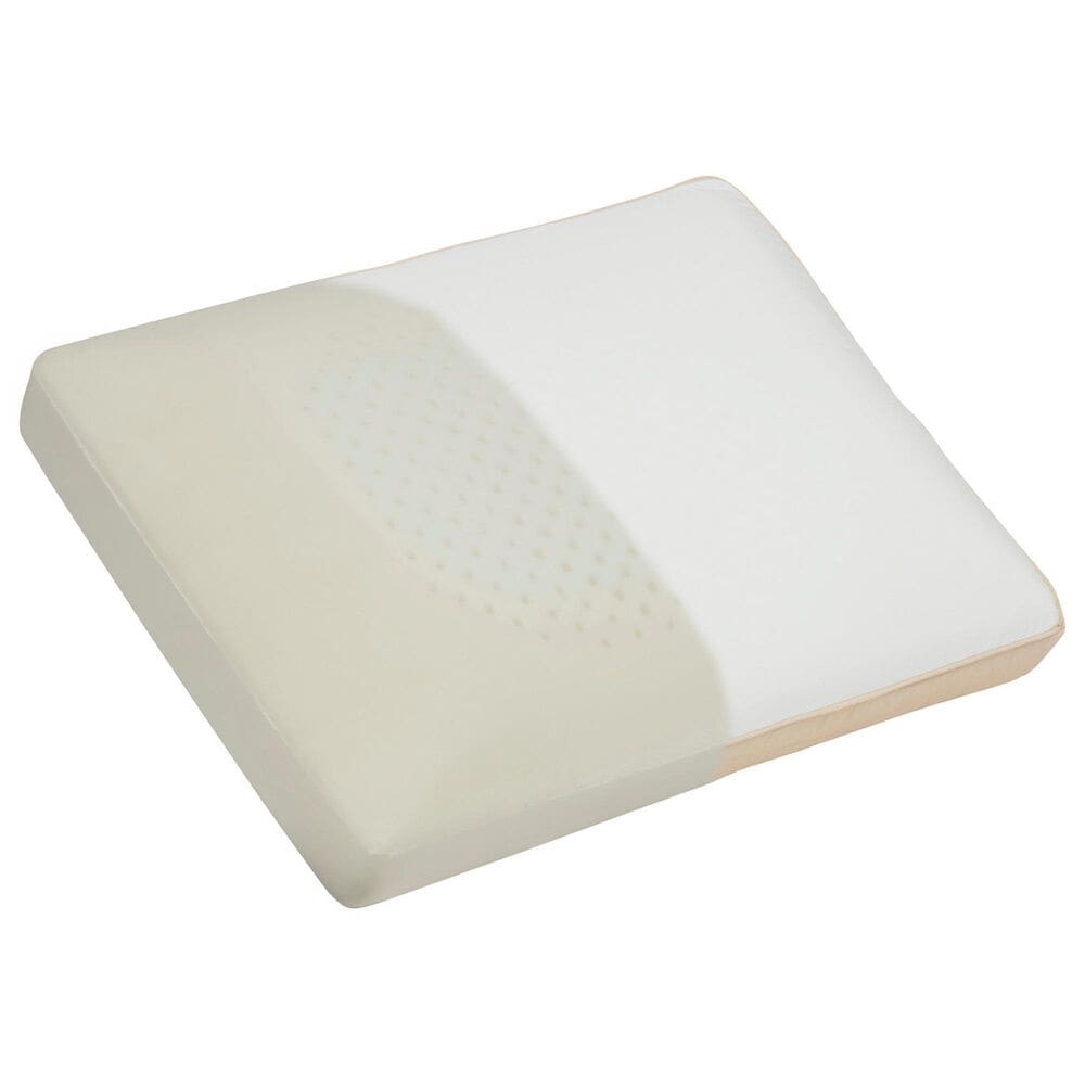 Isotonic Hybrid Bliss Memory Foam Gusset Queen Pillow in White, , large