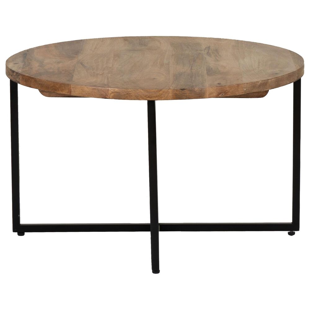 Linon Home Decor Evanston Coffee Table in Natural and Black, , large