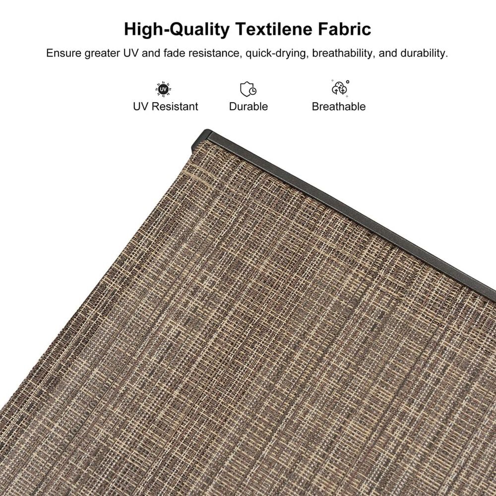 HOMLUX 3-Piece Patio Chaise Lounge Set in Brown, , large