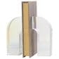 Maple and Jade Arched Geometric Decorative Bookend in Clear (Set of 2), , large