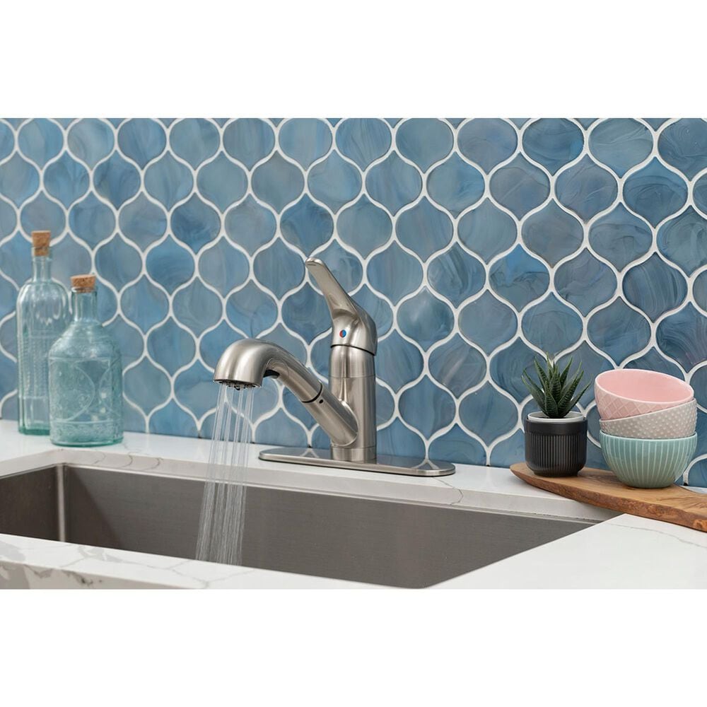 MS International Pull-Out Sprayer Kitchen Faucet in Brushed Nickel, , large