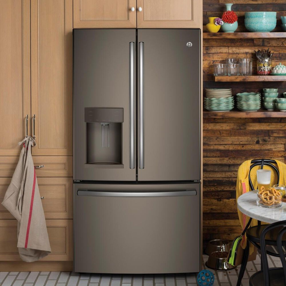 GE Appliances 27.8 Cu. Ft. French Door Refrigerator with TwinChill Evaporators in Slate, , large